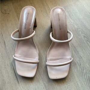 Sincerely Jules Blush Heeled Sandals